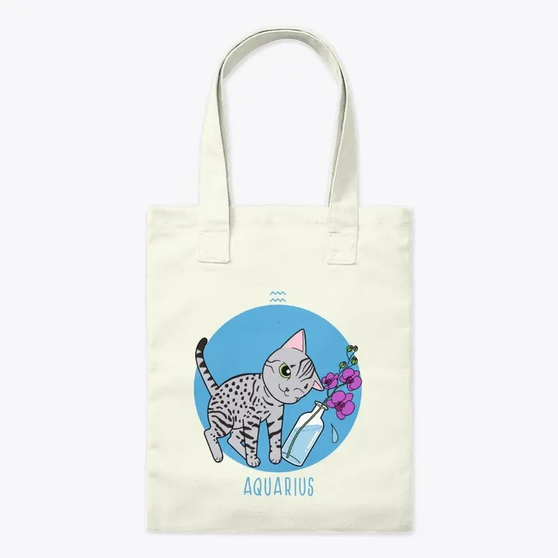 Zodiac Cat - Aquarius (Bags)