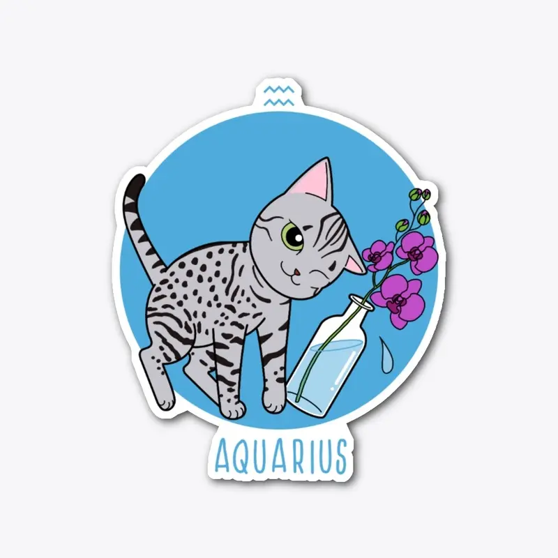 Zodiac Cat - Aquarius (Stationery)