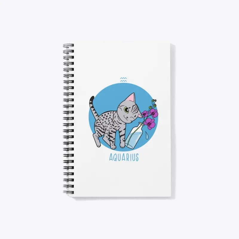 Zodiac Cat - Aquarius (Stationery)