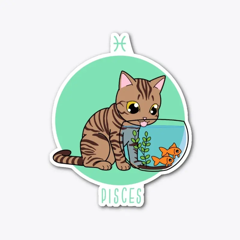 Zodiac Cat - Pisces (Stationery)